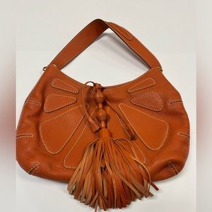 Anya Hindmarch Orange Leather “Orange” Purse with Tassel